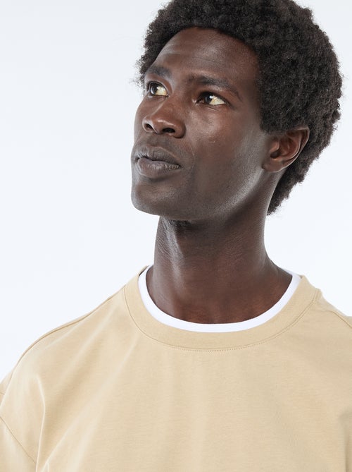 T-shirt effet 2-en-1 à manches courtes - Kiabi