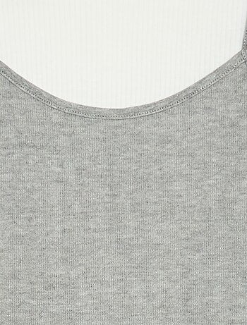 T-shirt effet 2-en-1 avec débardeur