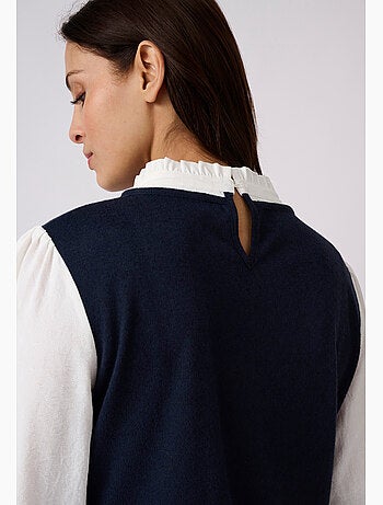 T-shirt effet 2 en 1 en maille chaude - damart