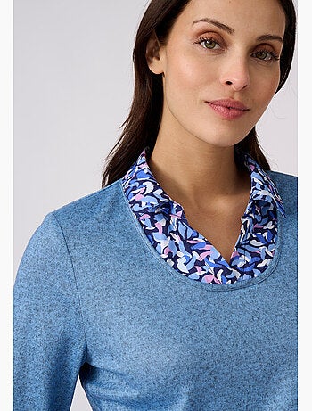 T-shirt effet 2 en 1 maille chaude - damart