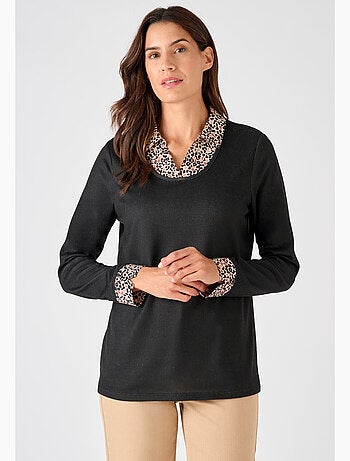 T-shirt effet 2 en 1 maille chaude - Damart