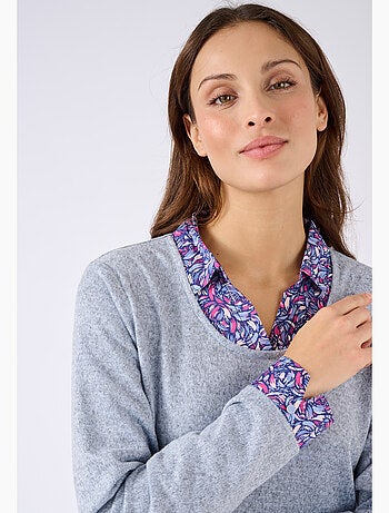 T-shirt effet 2 en 1 maille chaude - Damart