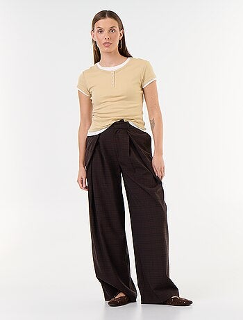 T-shirt effet 2-en-1 manches courtes