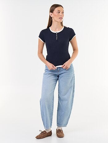 T-shirt effet 2-en-1 manches courtes