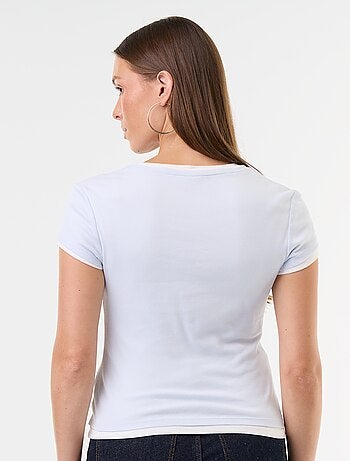 T-shirt effet 2-en-1 manches courtes