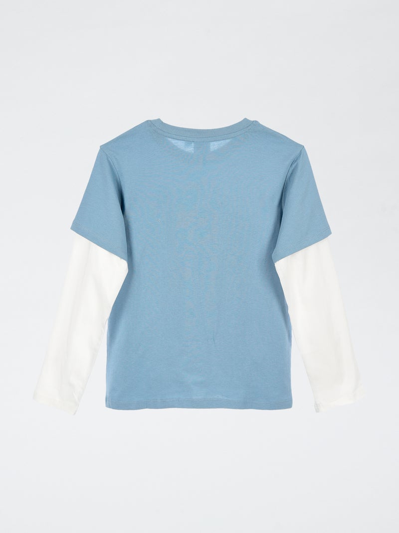 T-shirt effet doubles manches 'Pat Patrouille' Bleu - Kiabi