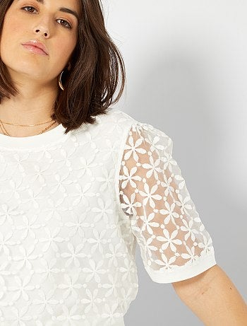 T-shirt effet organza