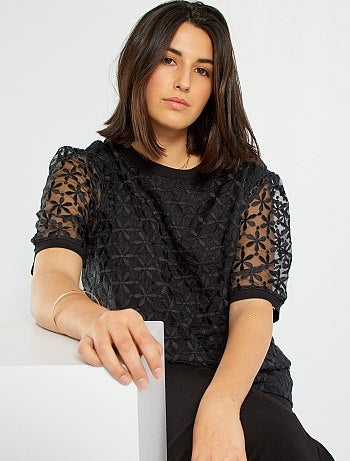 T-shirt effet organza