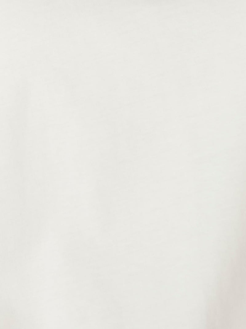 T-shirt empiècement broderie anglaise - Damart Blanc cassé - Kiabi