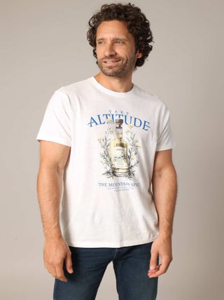 T-shirt en 100% coton avec motif bouteille de génépi 'Deeluxe'