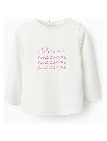 T-shirt en 100% coton et avec imprimé cœur/licorne NEW YORK