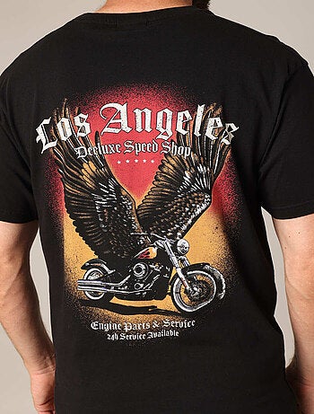 T-shirt en 100% coton imprimé aigle 'Deeluxe'