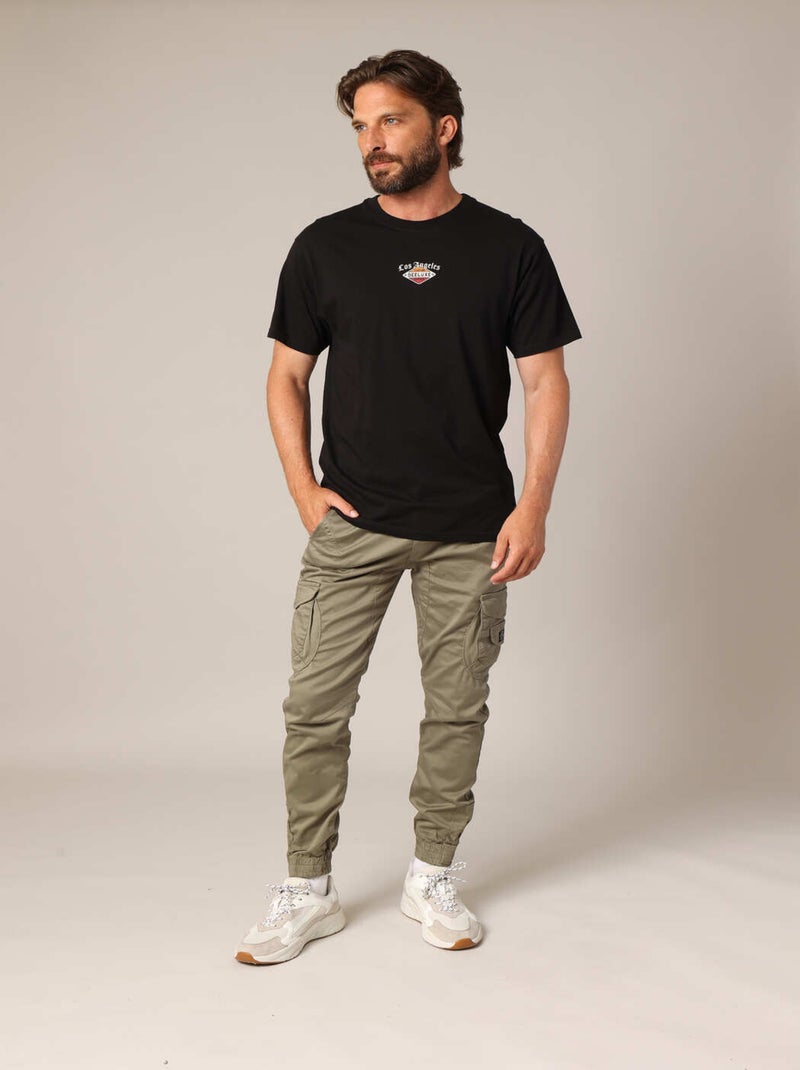 T-shirt en 100% coton imprimé aigle 'Deeluxe' Noir - Kiabi