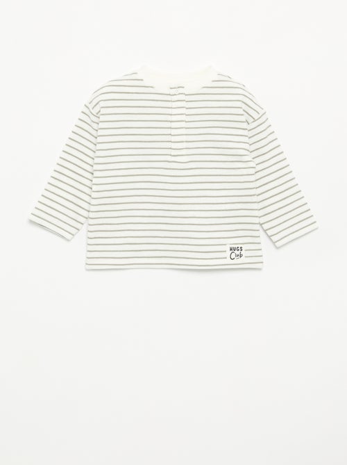 T-shirt en Baby Terry à manches longues - Kiabi