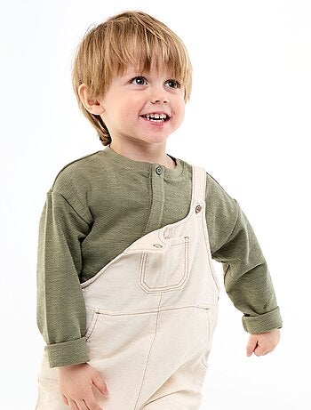 T-shirt en Baby Terry à manches longues