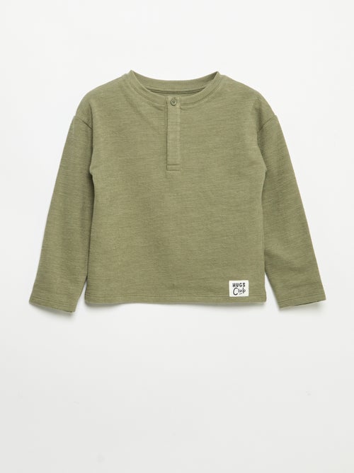 T-shirt en Baby Terry à manches longues - Kiabi