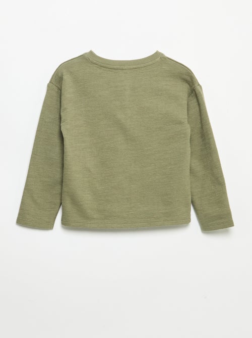 T-shirt en Baby Terry à manches longues - Kiabi