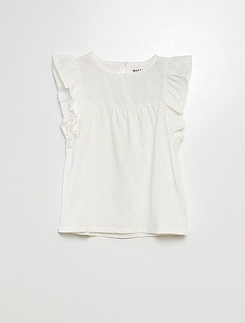 T-shirt en broderie anglaise