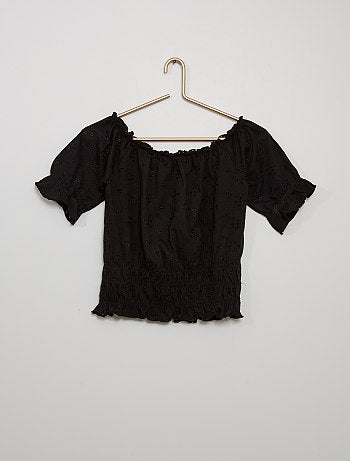 T-shirt en broderie anglaise