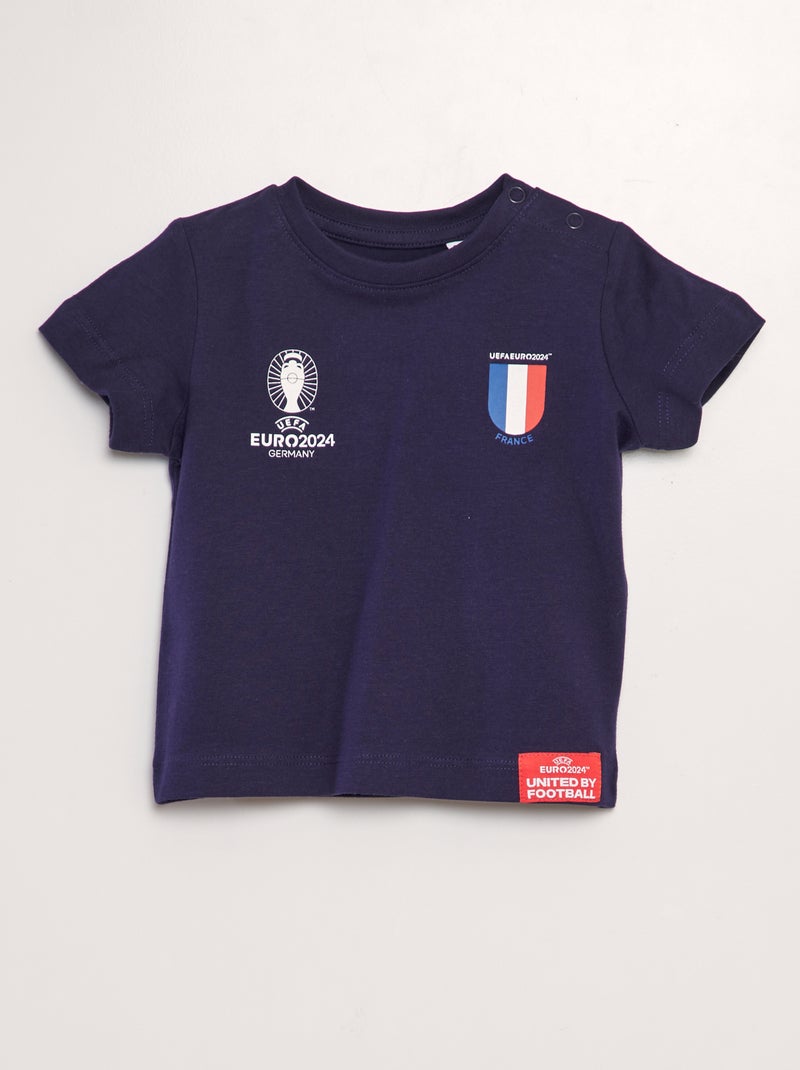 T-shirt en coton - EURO 2024 Bleu 'France' - Kiabi
