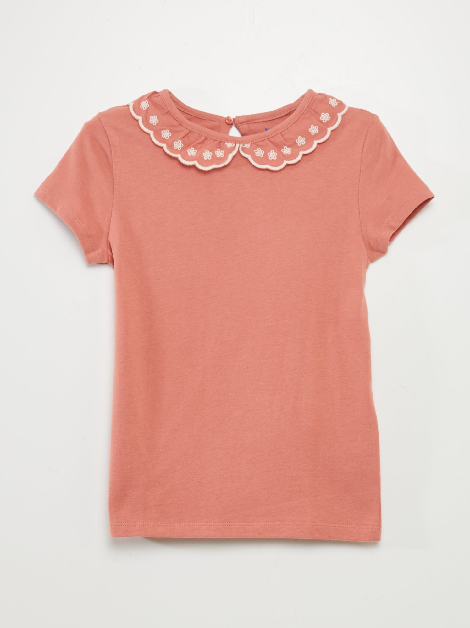 T-shirt fille rose rayé - pot pourri | Tape à l'oeil