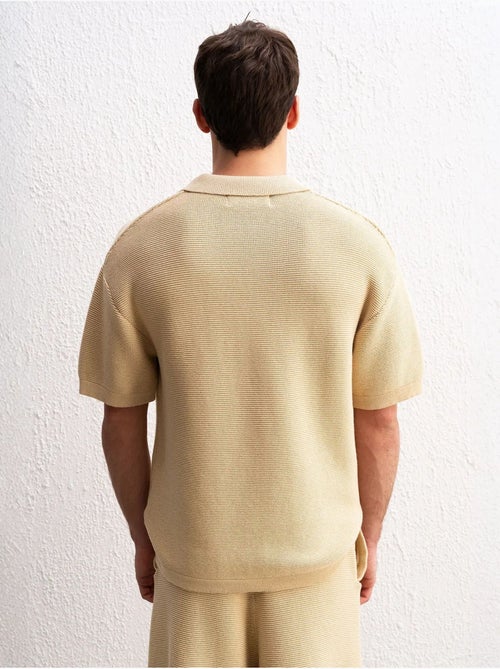 T-shirt en coton à col polo pour homme giesto - Kiabi