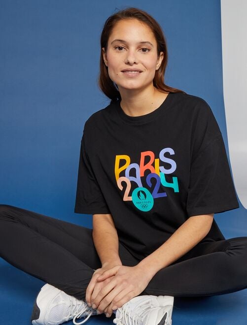 T-shirt en coton à col rond - Paris 2024 - Kiabi