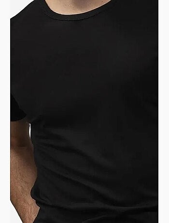 T-shirt en coton à col rond et coupe ajustée giesto