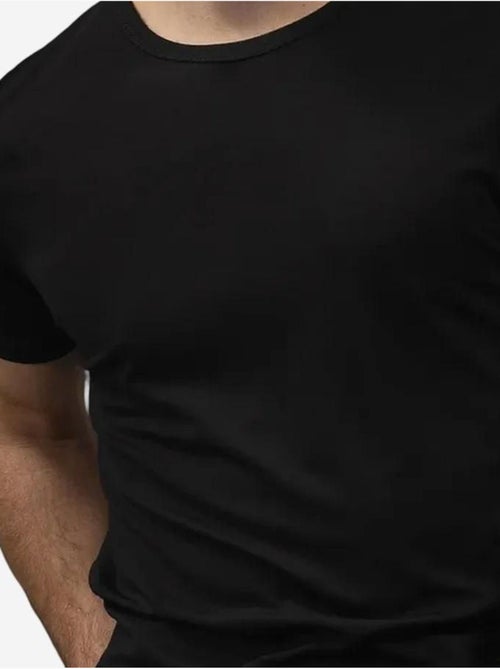 T-shirt en coton à col rond et coupe ajustée giesto - Kiabi