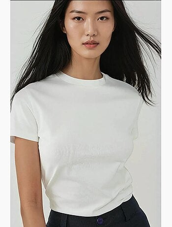 T-shirt en coton à col rond et coupe régulière hiccup