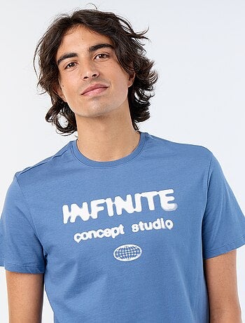 T-shirt en coton à col rond homme avec imprimé