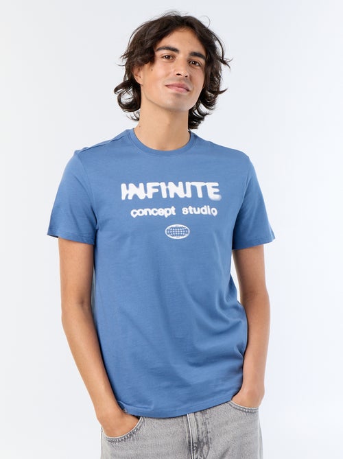 T-shirt en coton à col rond homme avec imprimé - Kiabi T-shirt en coton à col rond homme avec imprimé - Kiabi
