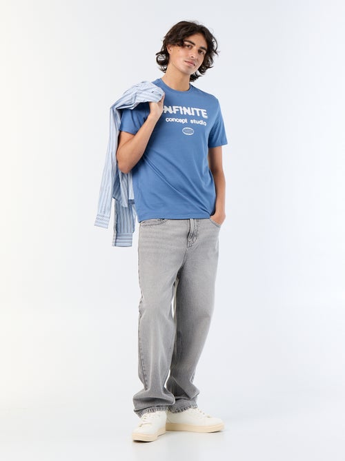 T-shirt en coton à col rond homme avec imprimé - Kiabi T-shirt en coton à col rond homme avec imprimé - Kiabi