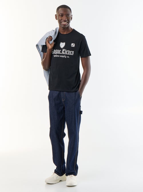T-shirt en coton à col rond homme avec imprimé placé - Kiabi T-shirt en coton à col rond homme avec imprimé placé - Kiabi