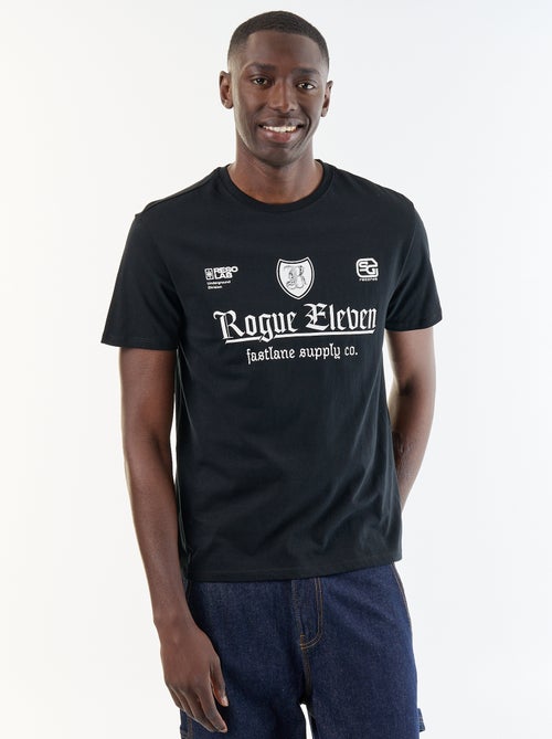 T-shirt en coton à col rond homme avec imprimé placé - Kiabi T-shirt en coton à col rond homme avec imprimé placé - Kiabi