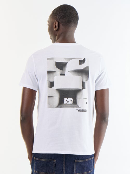 T-shirt en coton à col rond homme avec motif placé - Kiabi T-shirt en coton à col rond homme avec motif placé - Kiabi