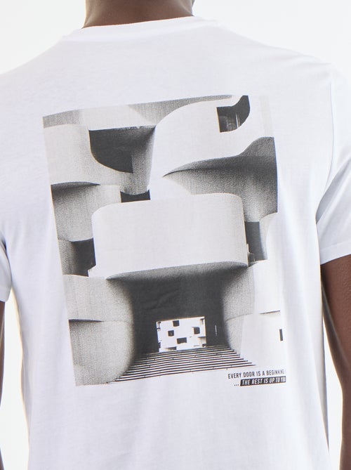 T-shirt en coton à col rond homme avec motif placé - Kiabi T-shirt en coton à col rond homme avec motif placé - Kiabi