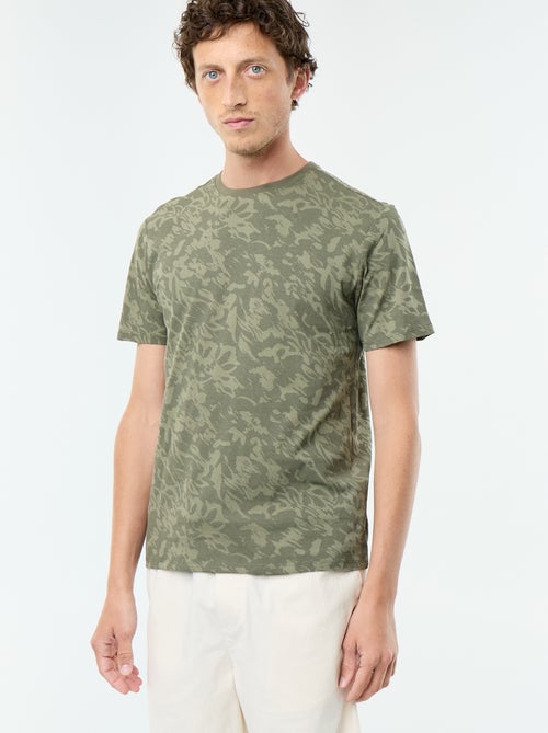 T-shirt en coton à col rond Homme avec motif placé - Kiabi T-shirt en coton à col rond Homme avec motif placé - Kiabi
