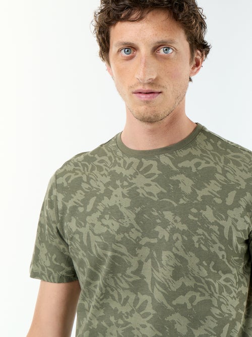 T-shirt en coton à col rond Homme avec motif placé - Kiabi T-shirt en coton à col rond Homme avec motif placé - Kiabi