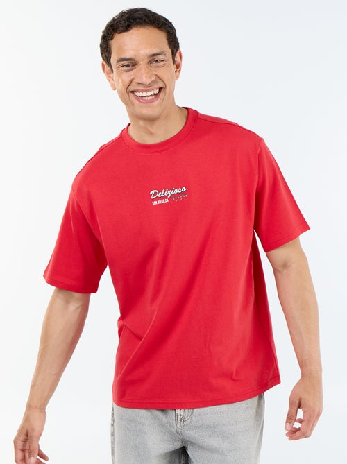 T-shirt en coton à col rond homme avec motif placé - Kiabi T-shirt en coton à col rond homme avec motif placé - Kiabi