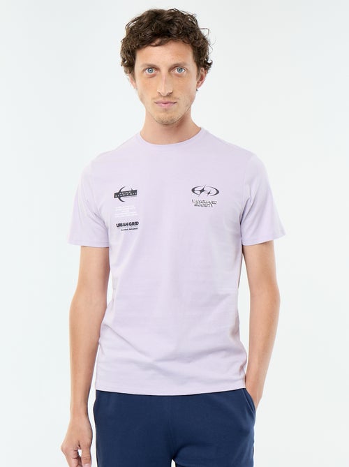 T-shirt en coton à col rond Homme avec motif placé - Kiabi T-shirt en coton à col rond Homme avec motif placé - Kiabi