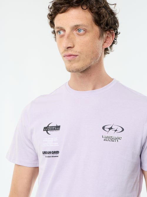 T-shirt en coton à col rond Homme avec motif placé - Kiabi T-shirt en coton à col rond Homme avec motif placé - Kiabi