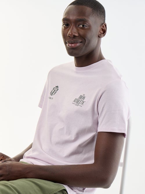 T-shirt en coton à col rond homme avec motif placé - Kiabi T-shirt en coton à col rond homme avec motif placé - Kiabi