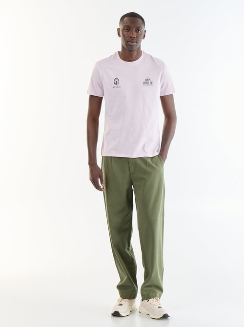 T-shirt en coton à col rond homme avec motif placé - Kiabi T-shirt en coton à col rond homme avec motif placé - Kiabi