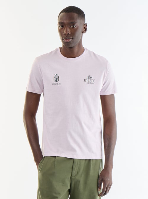 T-shirt en coton à col rond homme avec motif placé - Kiabi T-shirt en coton à col rond homme avec motif placé - Kiabi