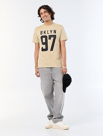 T-shirt en coton à col rond homme avec imprimé