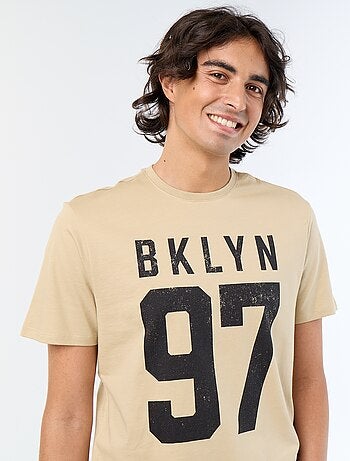 T-shirt en coton à col rond homme avec imprimé