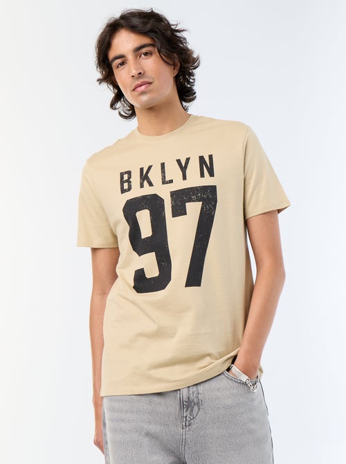 T-shirt en coton à col rond imprimé pour homme - Kiabi T-shirt en coton à col rond imprimé pour homme - Kiabi