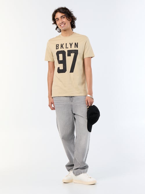 T-shirt en coton à col rond imprimé pour homme - Kiabi T-shirt en coton à col rond imprimé pour homme - Kiabi