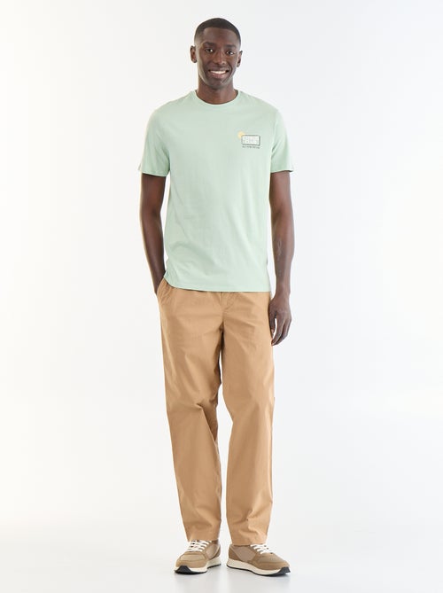 T-shirt en coton à col rond pour homme avec motif - Kiabi T-shirt en coton à col rond pour homme avec motif - Kiabi